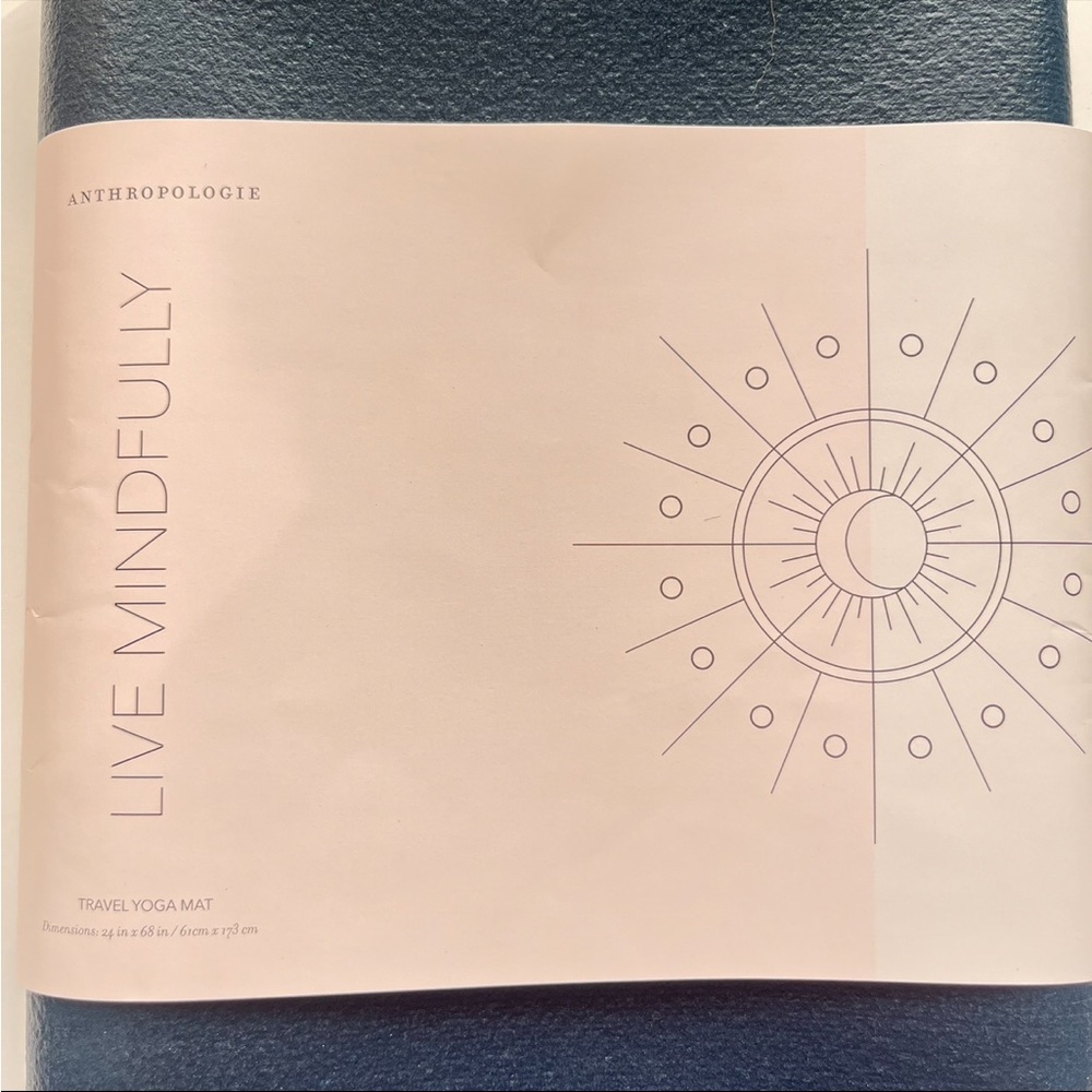 New! Anthropologie LIVE MINDFULLY Foldable Travel Yoga Mat - Unopened - Picture 7 of 10